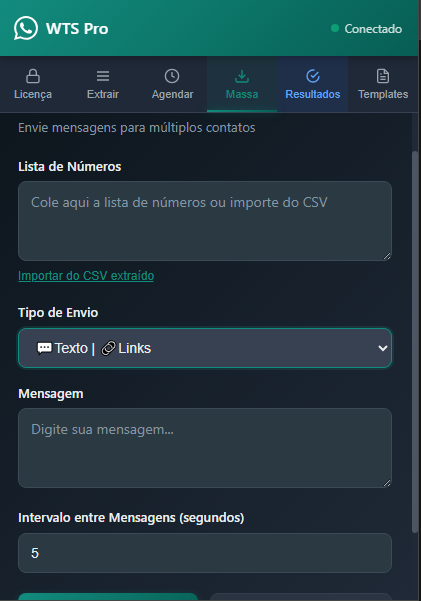 Envio em Massa